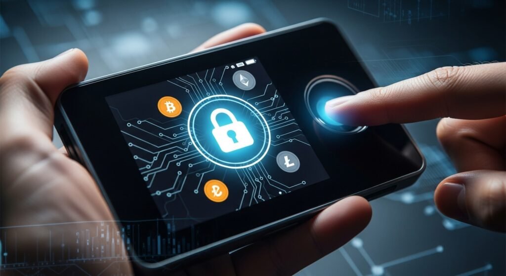 하드웨어 지갑과 스마트폰 OTP가 결합된 철저한 보안 승인 단계 이미지